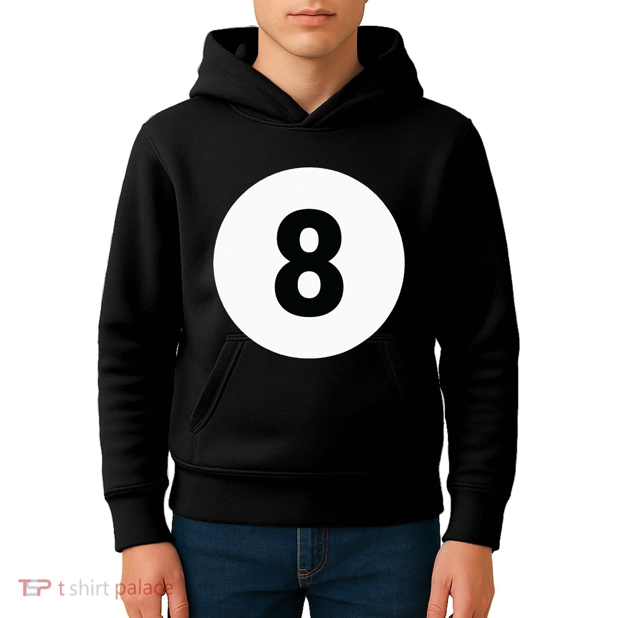 8 Pool Ball 8 Billiards Costume Halloween Group Matching Kids Hoodie