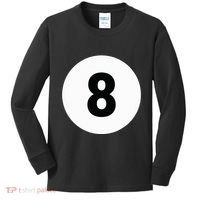 8 Pool Ball 8 Billiards Costume Halloween Group Matching Kids Long Sleeve Shirt thumb 0