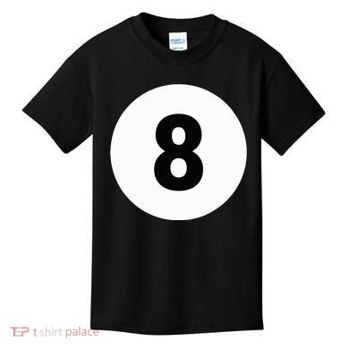 8 Pool Ball 8 Billiards Costume Halloween Group Matching Kids T-Shirt