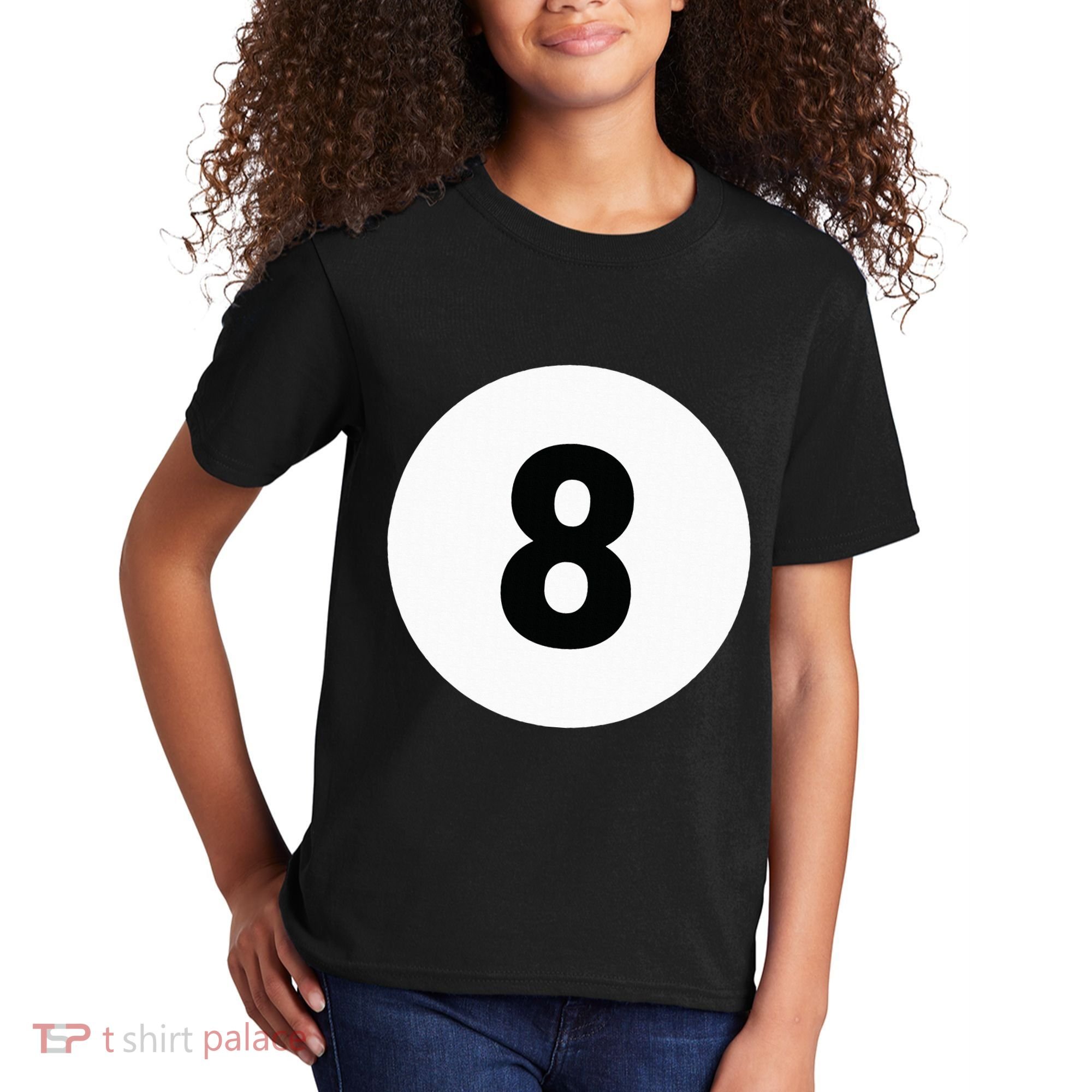 8 Pool Ball 8 Billiards Costume Halloween Group Matching Kids T-Shirt