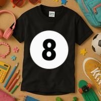 8 Pool Ball 8 Billiards Costume Halloween Group Matching Kids T-Shirt thumb 3