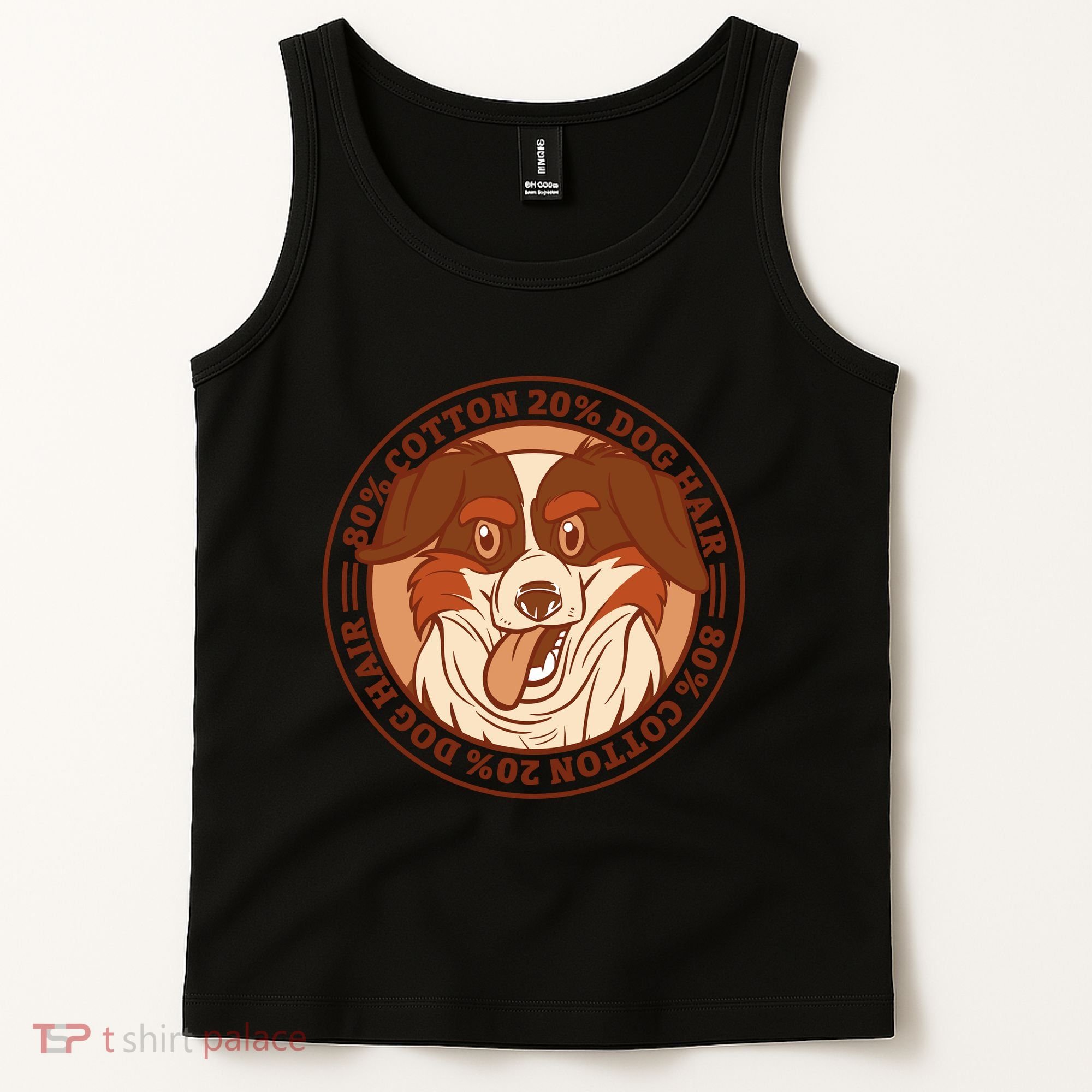 80 Percent Cotton 20 Percent Dog Hair Funny Tank Top