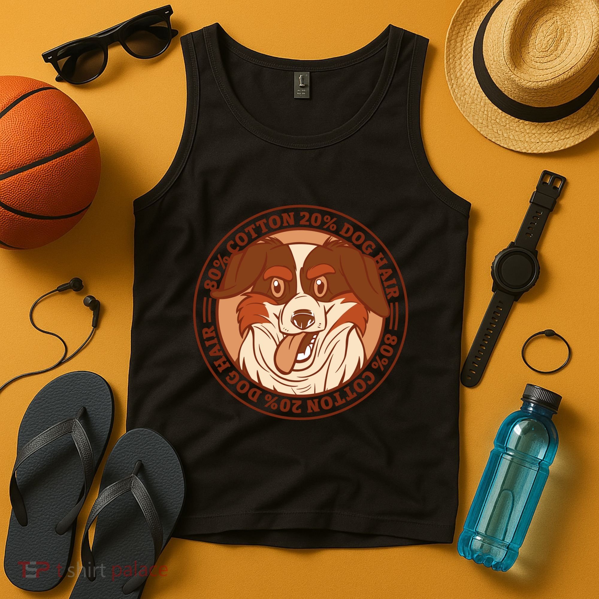 80 Percent Cotton 20 Percent Dog Hair Funny Tank Top