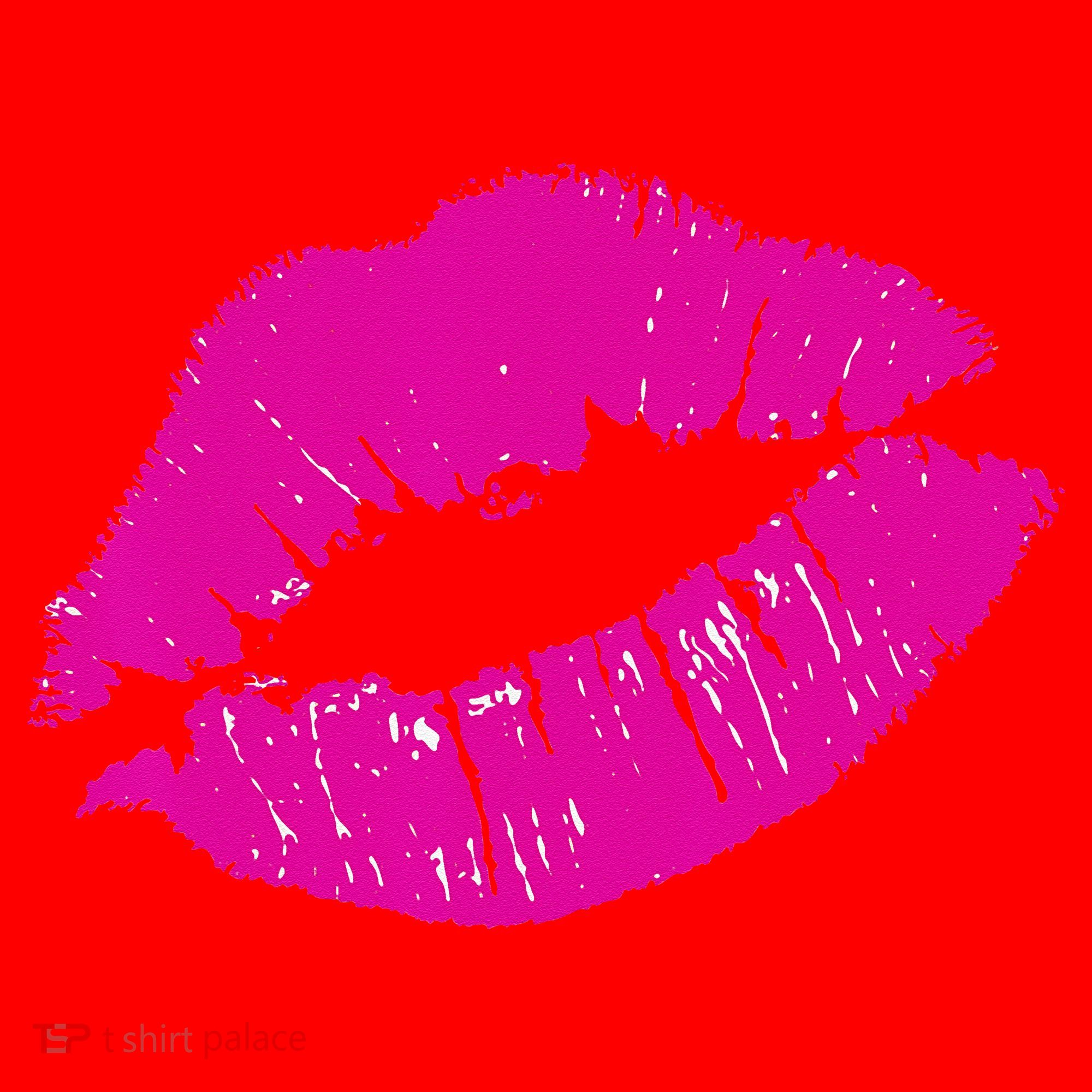 80s Pink Lips Bright Pop Culture 1980s Lovers Gift Santa Hat