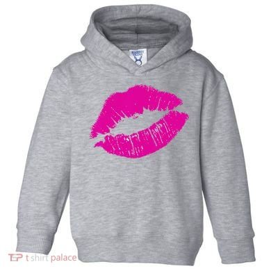 80s Pink Lips Bright Pop Culture 1980s Lovers Gift Toddler Hoodie