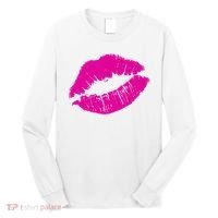 80s Pink Lips Bright Pop Culture 1980s Lovers Gift Long Sleeve Shirt thumb 0