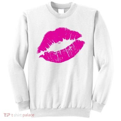 80s Pink Lips Bright Pop Culture 1980s Lovers Gift Sweatshirt
