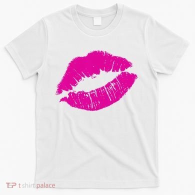 80s Pink Lips Bright Pop Culture 1980s Lovers Gift T-Shirt