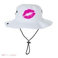 80s Pink Lips Bright Pop Culture 1980s Lovers Gift Bucket Hat thumb 0