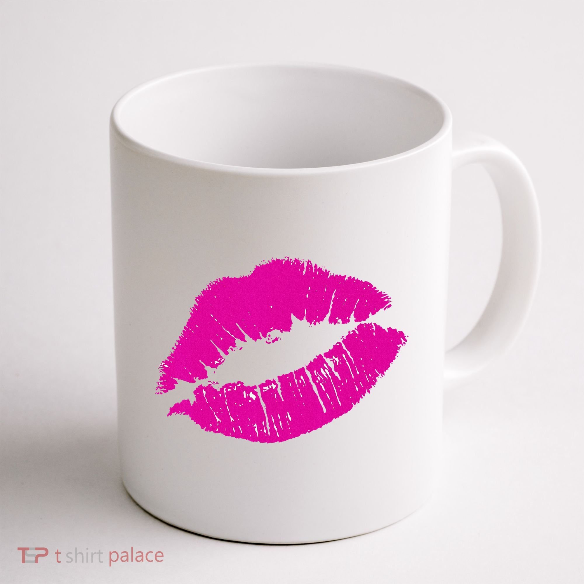 80s Pink Lips Bright Pop Culture 1980s Lovers Gift Coffee Mug
