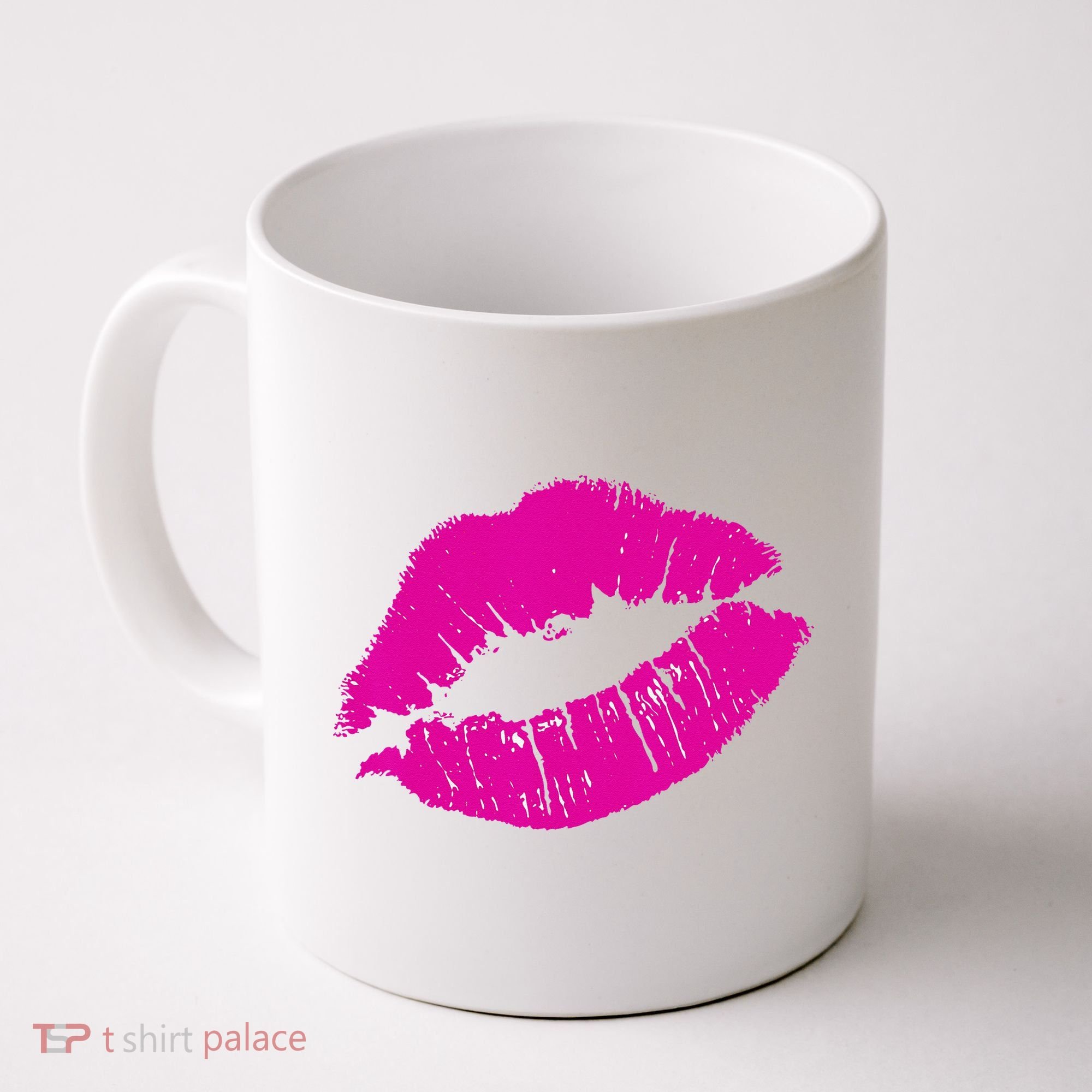 80s Pink Lips Bright Pop Culture 1980s Lovers Gift Coffee Mug