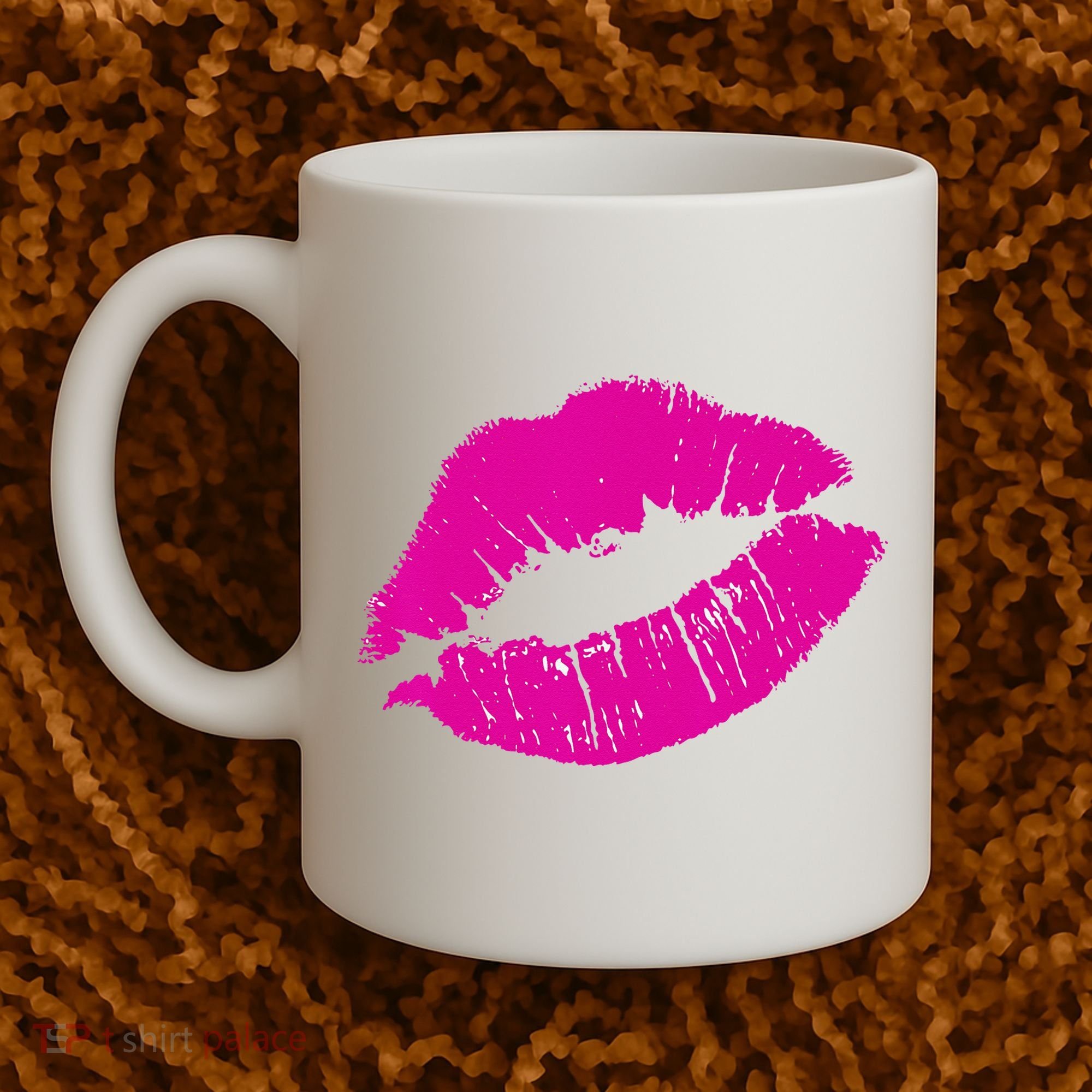 80s Pink Lips Bright Pop Culture 1980s Lovers Gift Coffee Mug