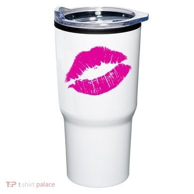 80s Pink Lips Bright Pop Culture 1980s Lovers Gift Tumbler