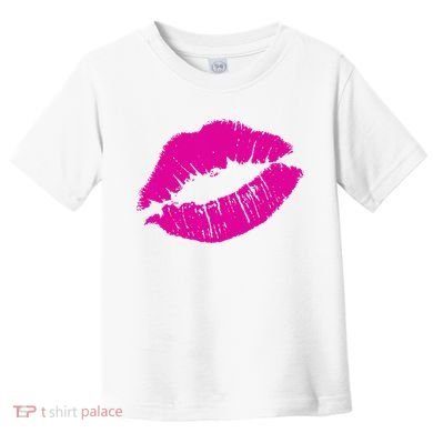 80s Pink Lips Bright Pop Culture 1980s Lovers Gift Toddler T-Shirt