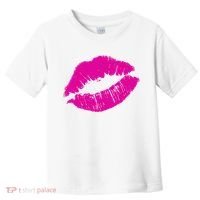 80s Pink Lips Bright Pop Culture 1980s Lovers Gift Toddler T-Shirt thumb 0