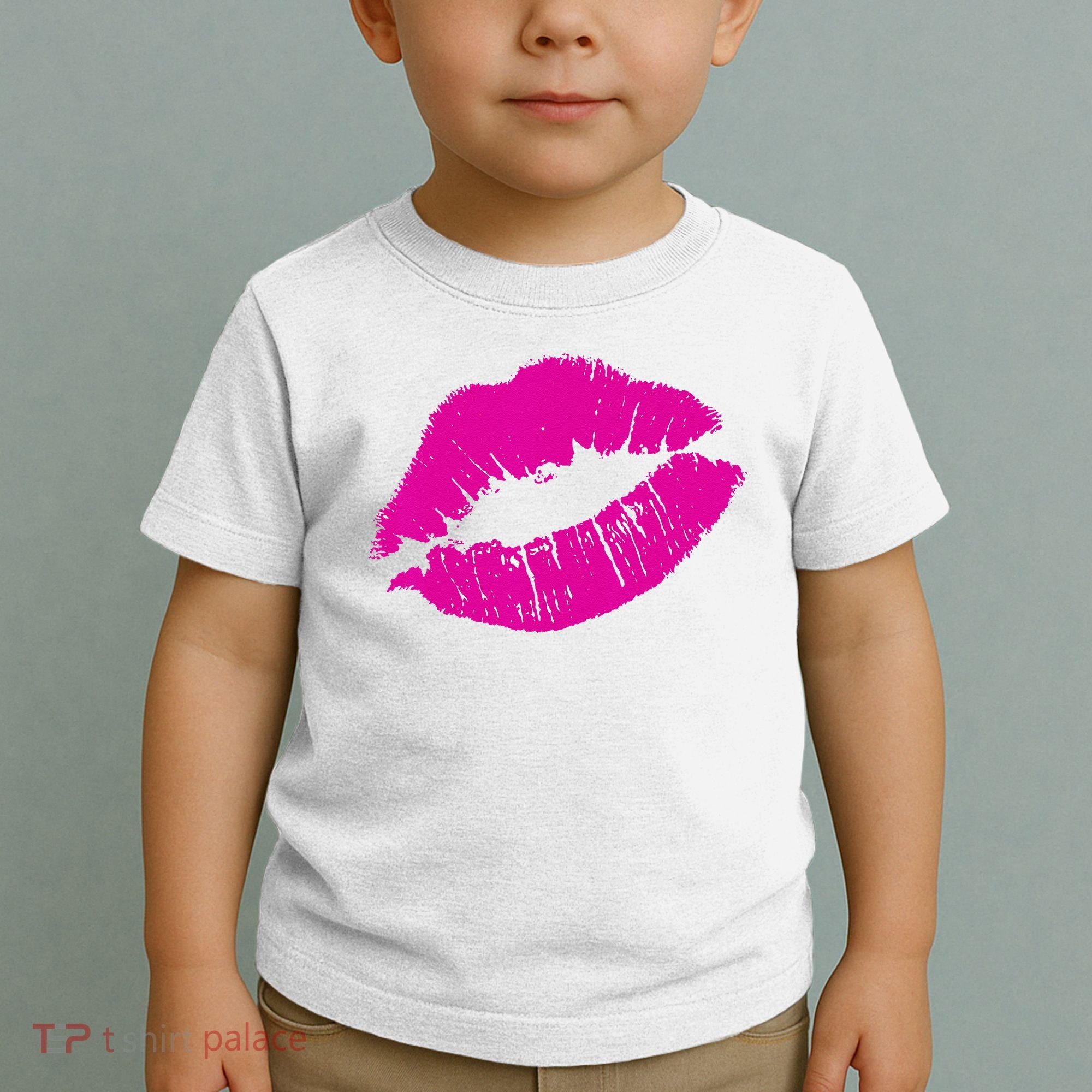80s Pink Lips Bright Pop Culture 1980s Lovers Gift Toddler T-Shirt