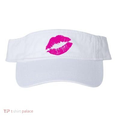 80s Pink Lips Bright Pop Culture 1980s Lovers Gift Visor