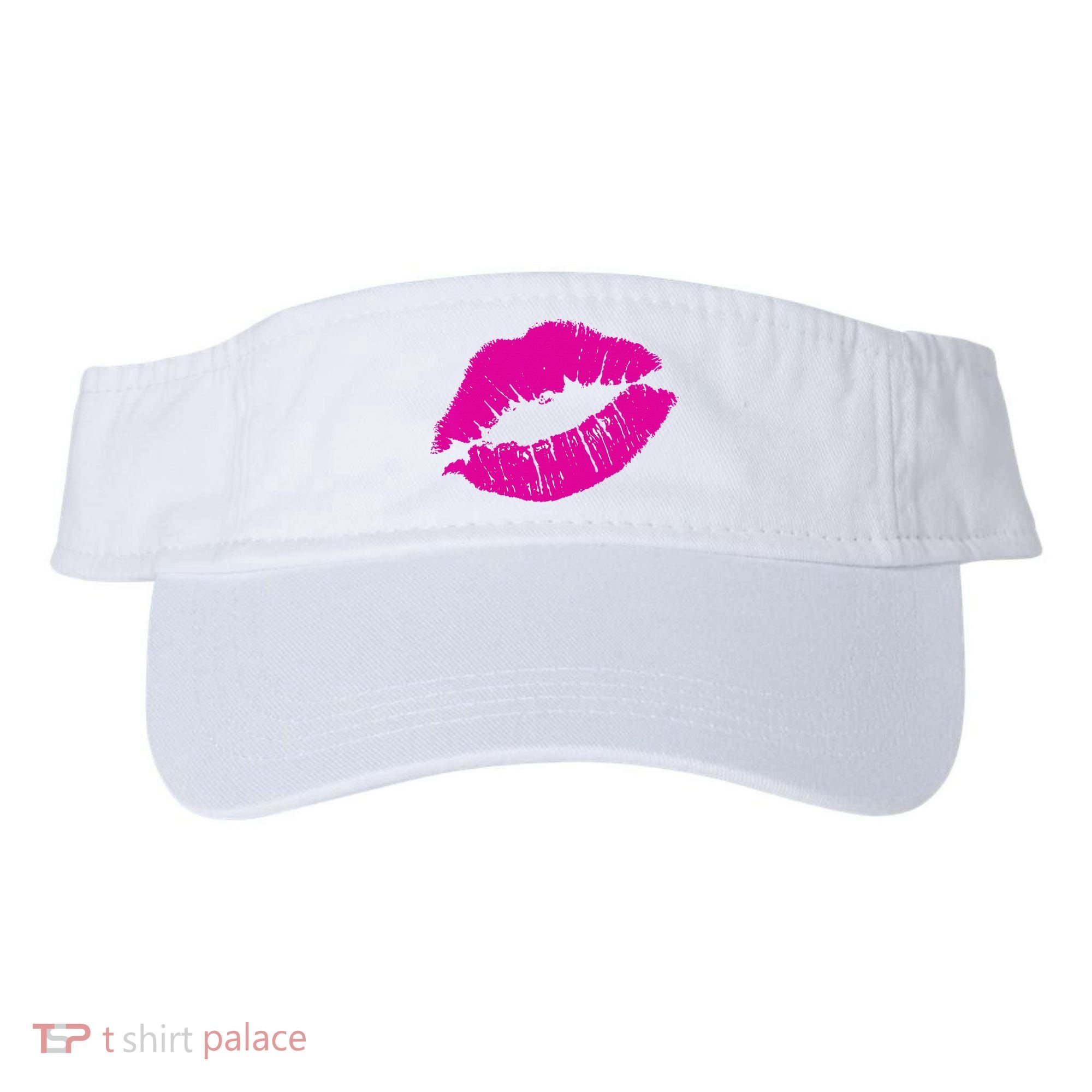 80s Pink Lips Bright Pop Culture 1980s Lovers Gift Visor