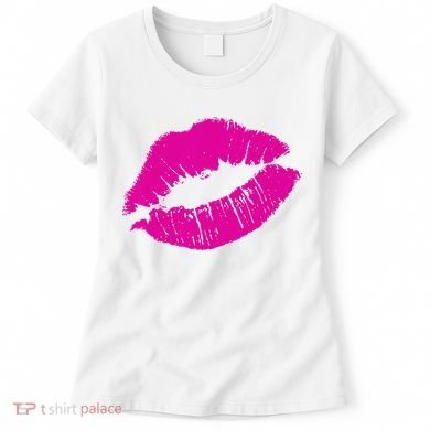 80s Pink Lips Bright Pop Culture 1980s Lovers Gift Women's T-Shirt
