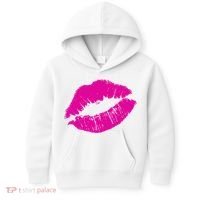 80s Pink Lips Bright Pop Culture 1980s Lovers Gift Kids Hoodie thumb 0