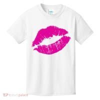 80s Pink Lips Bright Pop Culture 1980s Lovers Gift Kids T-Shirt thumb 0