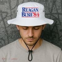 80s Reaganbush 84 Gop Bucket Hat thumb 2
