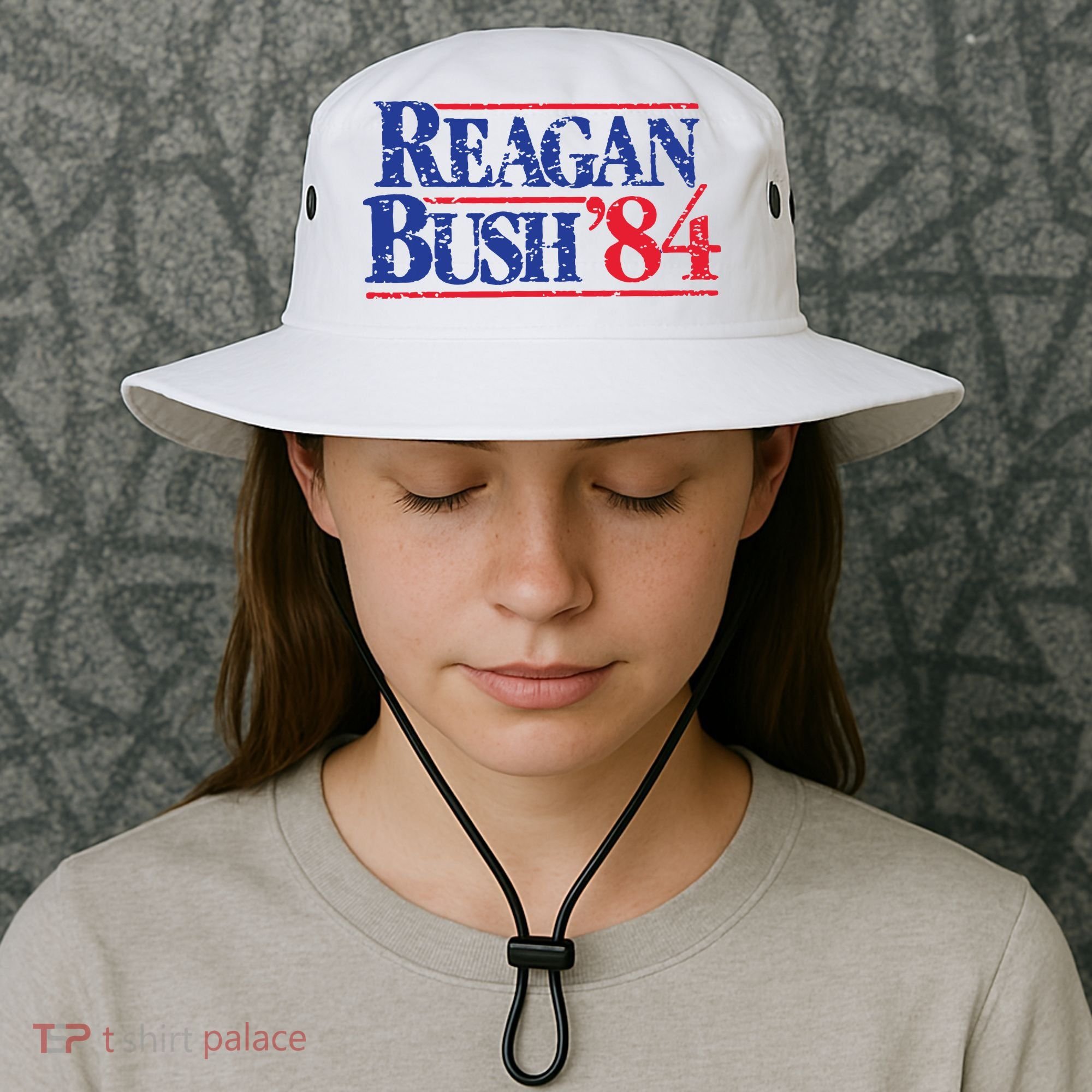 80s Reaganbush 84 Gop Bucket Hat