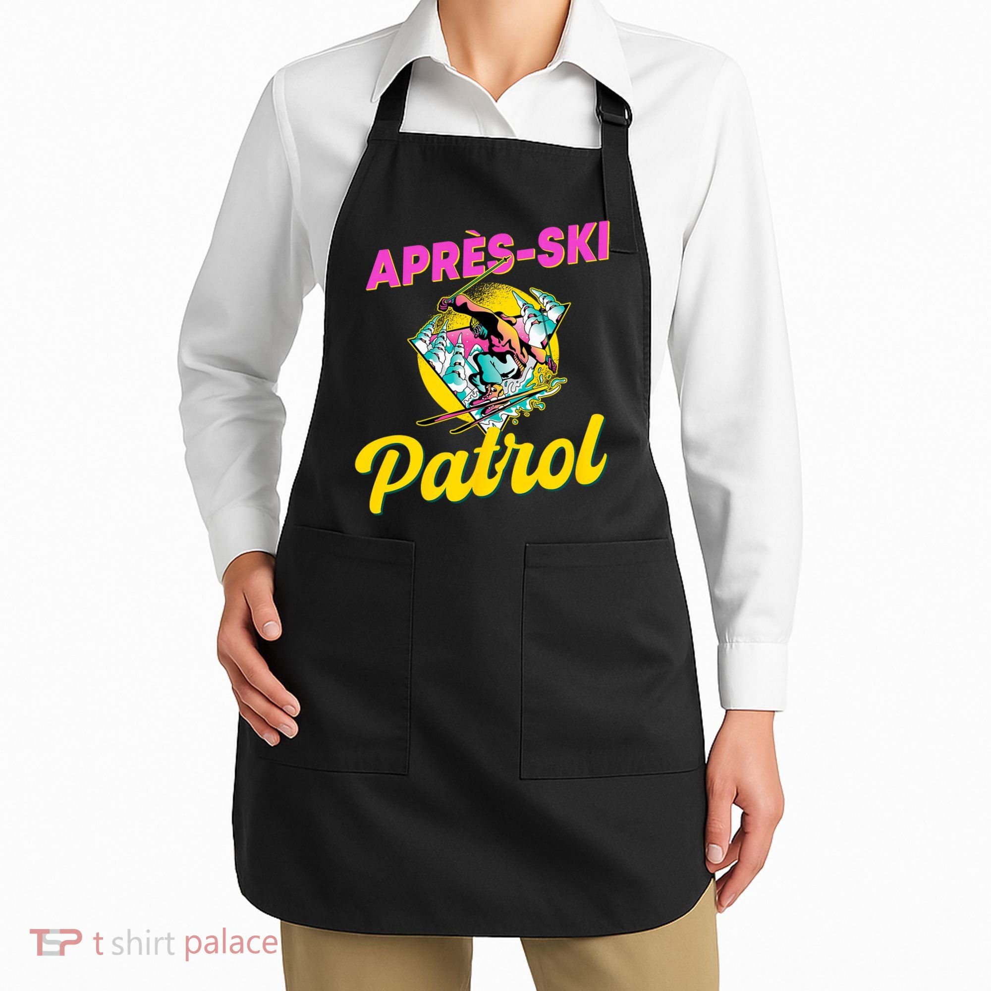80s Retro Apresski Patrol Wear 90s Skiing Apron
