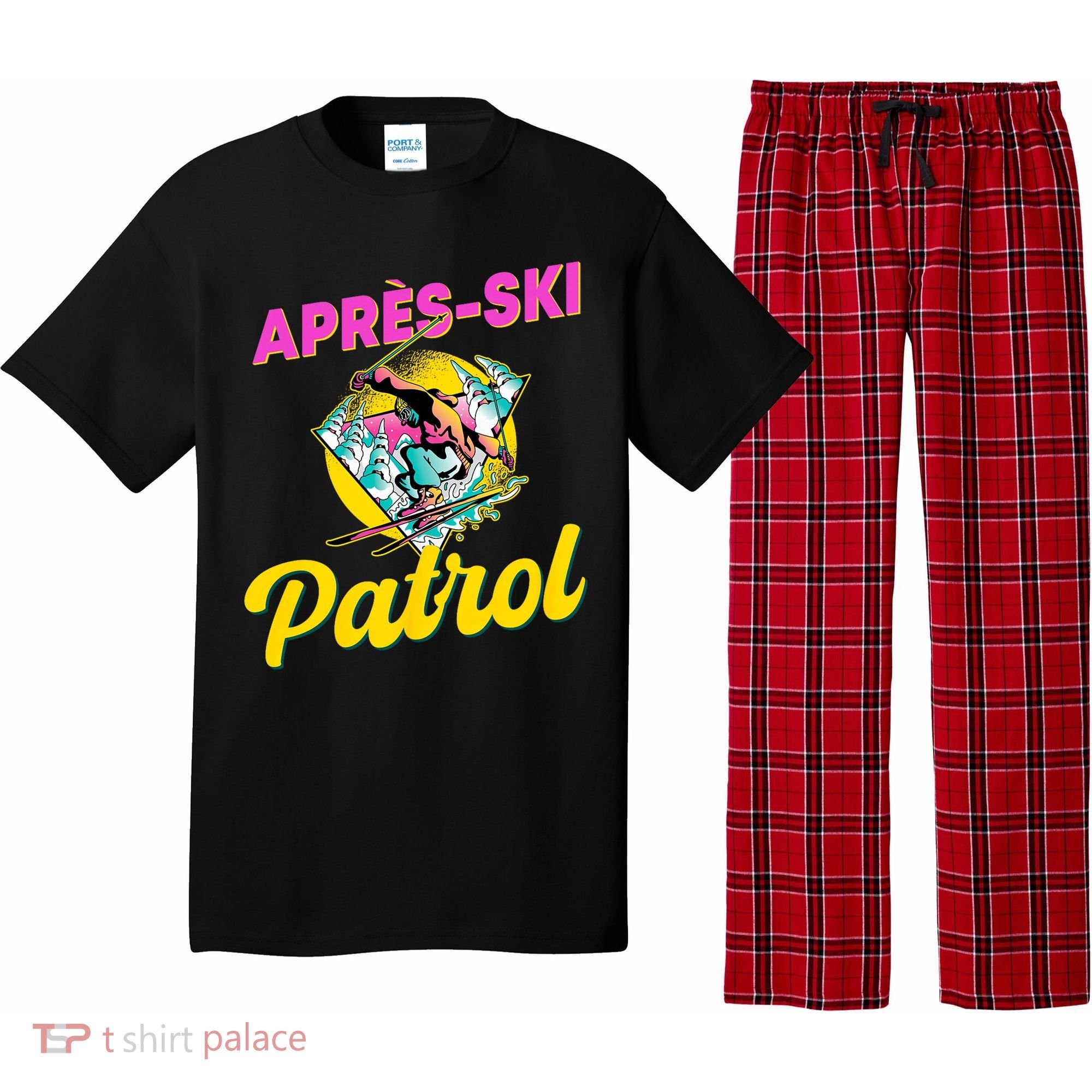 80s Retro Apresski Patrol Wear 90s Skiing Pajama Set
