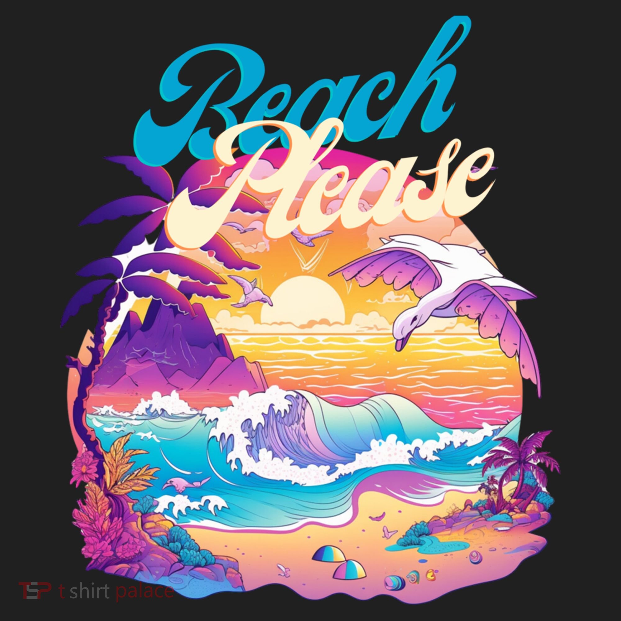80S Retro Beach Please Vaporwave Scene Summer Vacay Florida Gift Beanie