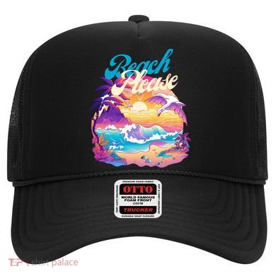 80S Retro Beach Please Vaporwave Scene Summer Vacay Florida Gift Hat