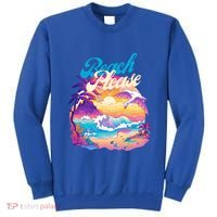 80S Retro Beach Please Vaporwave Scene Summer Vacay Florida Gift Sweatshirt thumb 0