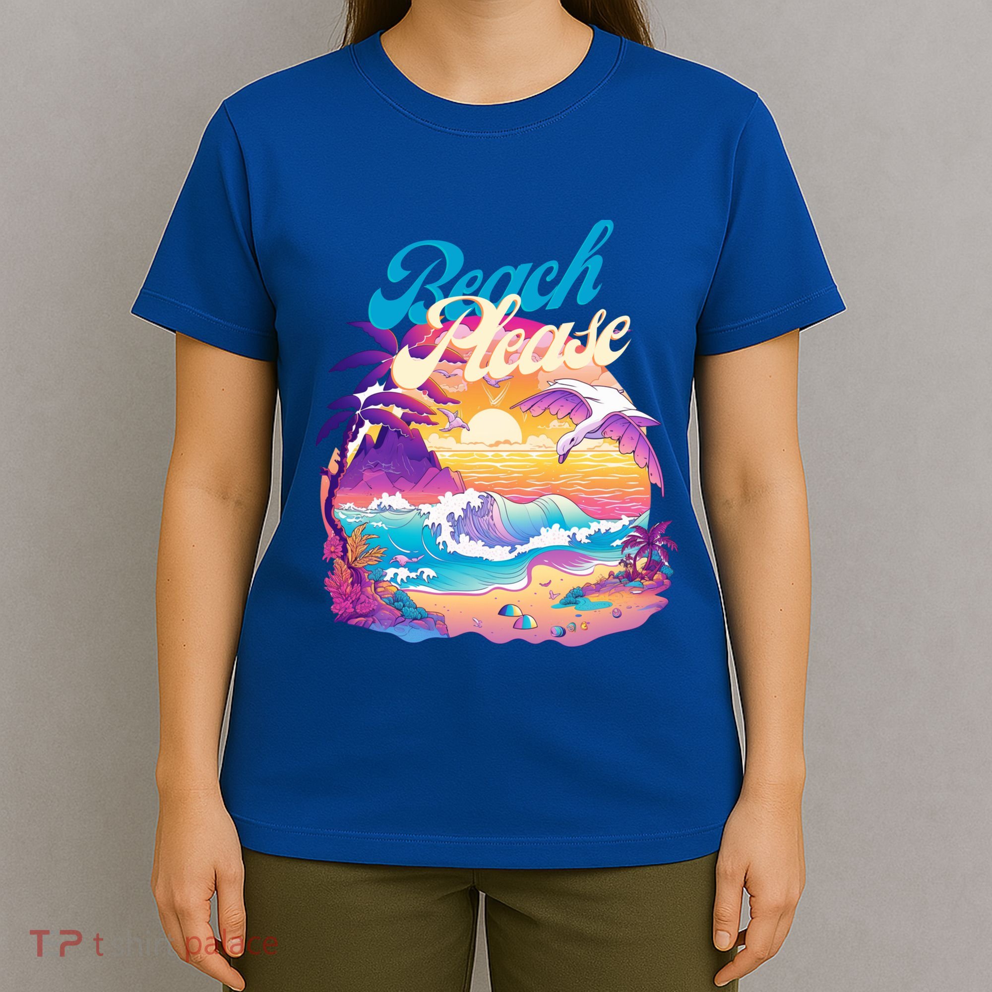 80S Retro Beach Please Vaporwave Scene Summer Vacay Florida Gift T-Shirt