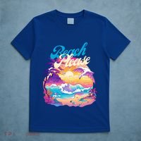 80S Retro Beach Please Vaporwave Scene Summer Vacay Florida Gift T-Shirt thumb 5