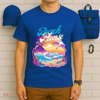 80S Retro Beach Please Vaporwave Scene Summer Vacay Florida Gift T-Shirt thumb 6