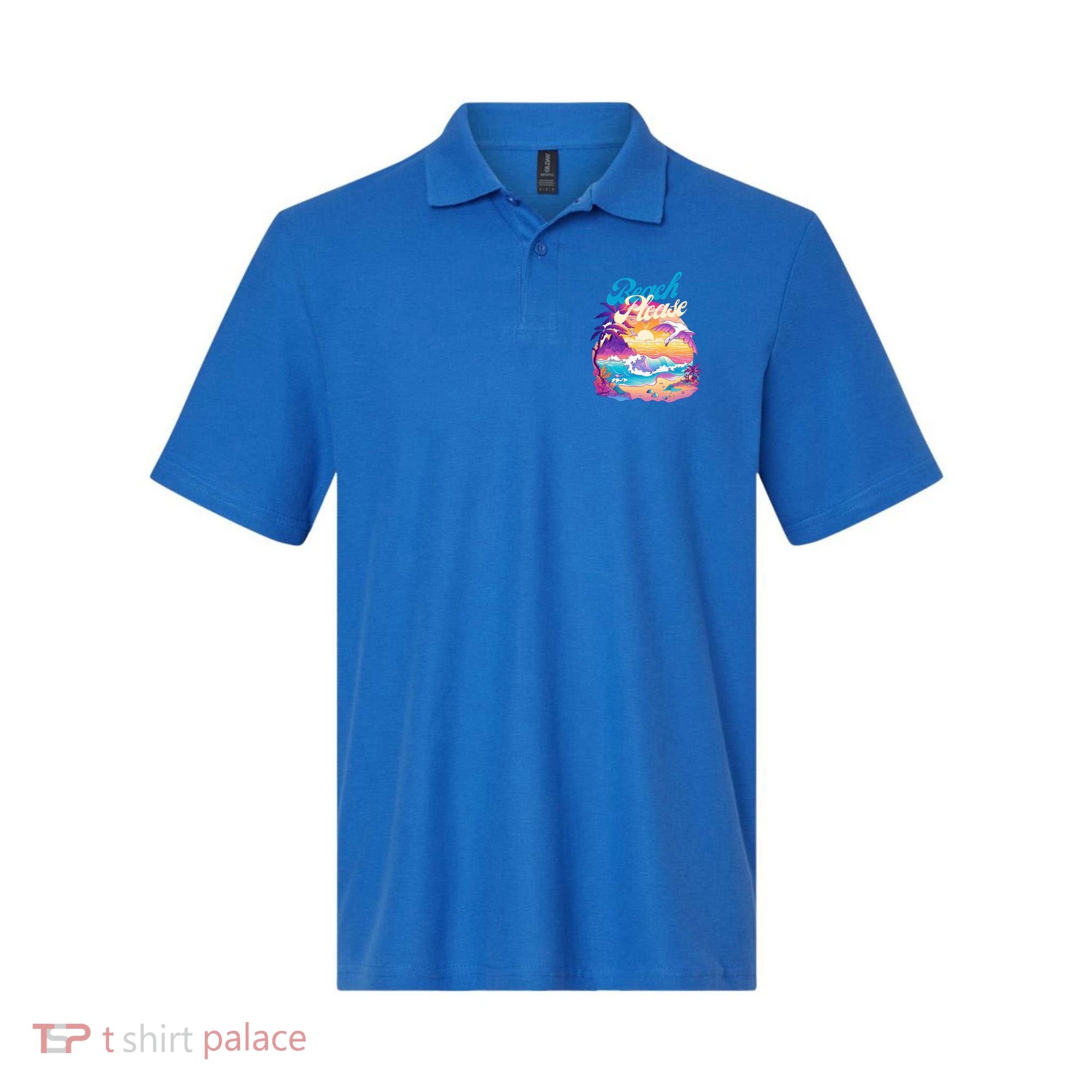 80S Retro Beach Please Vaporwave Scene Summer Vacay Florida Gift Polo