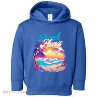 80S Retro Beach Please Vaporwave Scene Summer Vacay Florida Gift Toddler Hoodie thumb 0