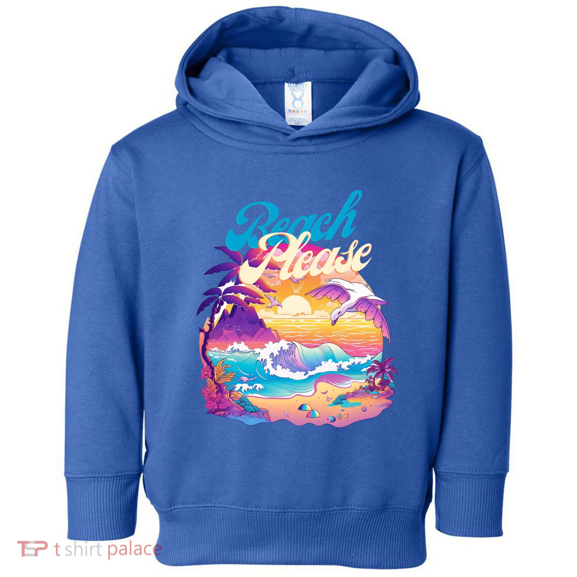 80S Retro Beach Please Vaporwave Scene Summer Vacay Florida Gift Toddler Hoodie