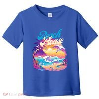 80S Retro Beach Please Vaporwave Scene Summer Vacay Florida Gift Toddler T-Shirt thumb 0