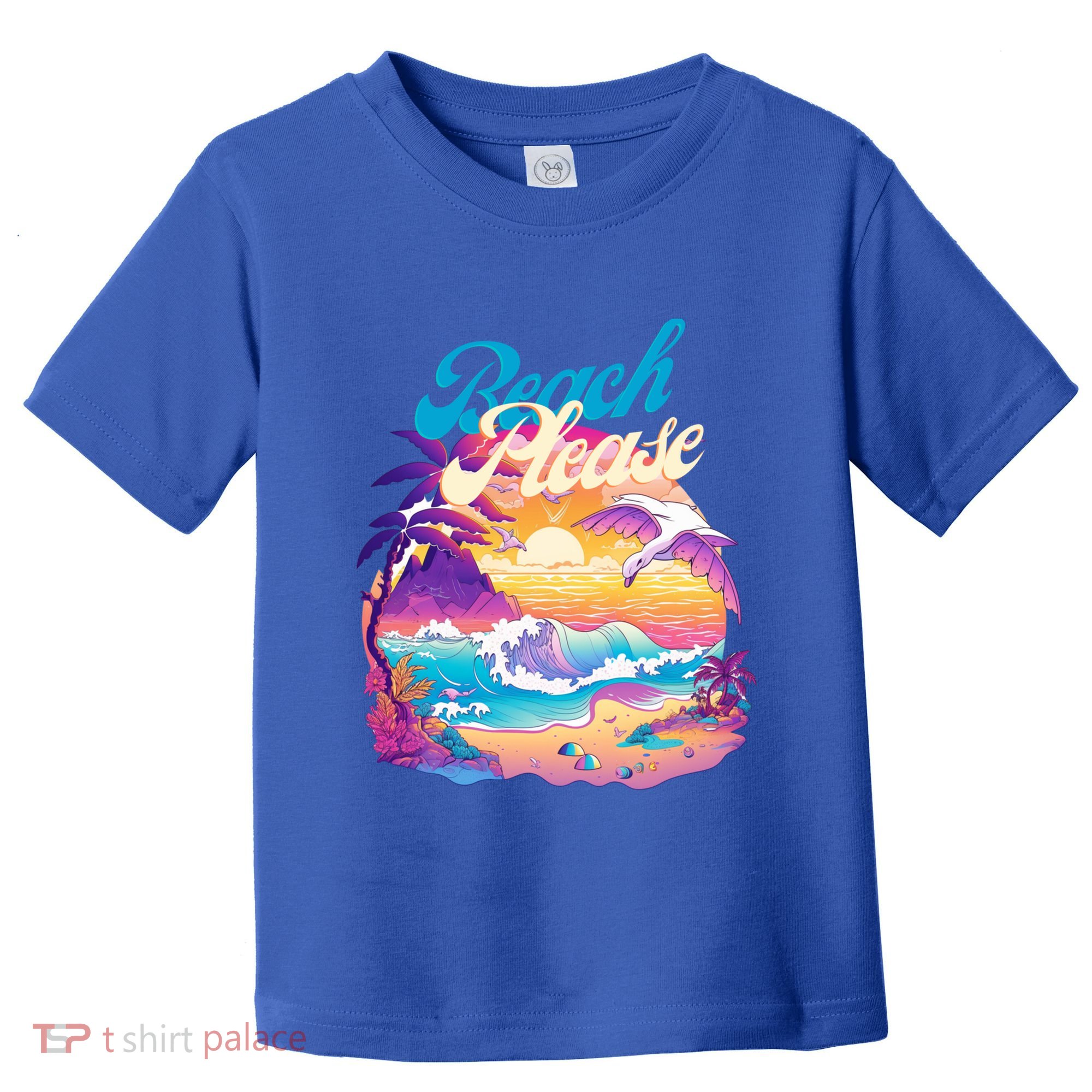 80S Retro Beach Please Vaporwave Scene Summer Vacay Florida Gift Toddler T-Shirt