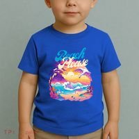 80S Retro Beach Please Vaporwave Scene Summer Vacay Florida Gift Toddler T-Shirt thumb 2
