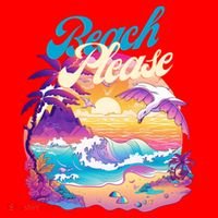 80S Retro Beach Please Vaporwave Scene Summer Vacay Florida Gift Santa Hat thumb 1