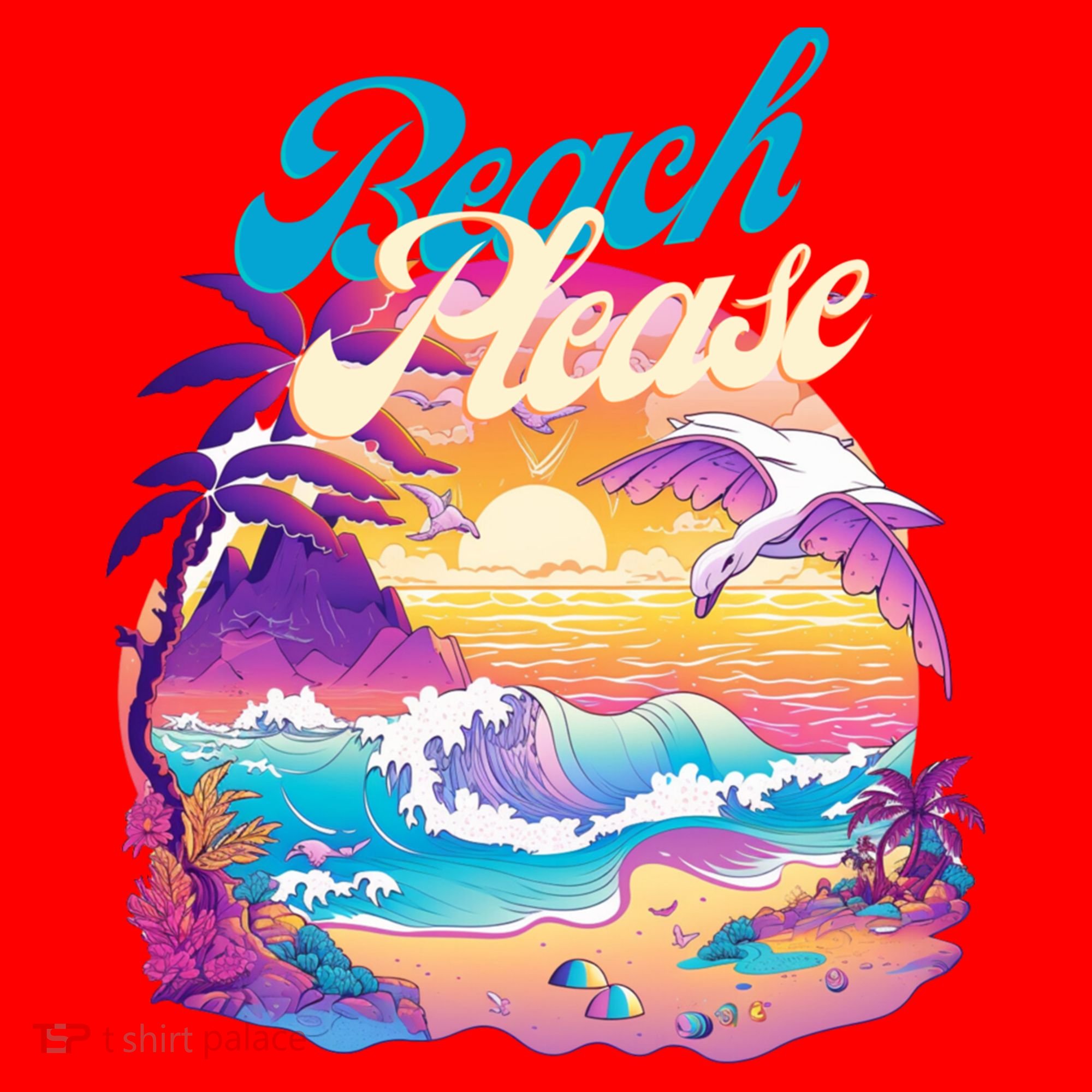 80S Retro Beach Please Vaporwave Scene Summer Vacay Florida Gift Santa Hat