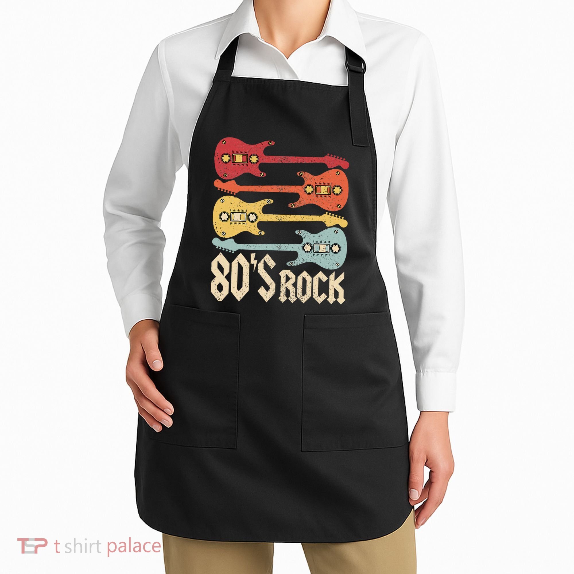 80s Rock Band Guitar Cassette Tape 1980s 80s Apron