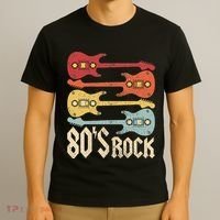 80s Rock Band Guitar Cassette Tape 1980s 80s T-Shirt thumb 3