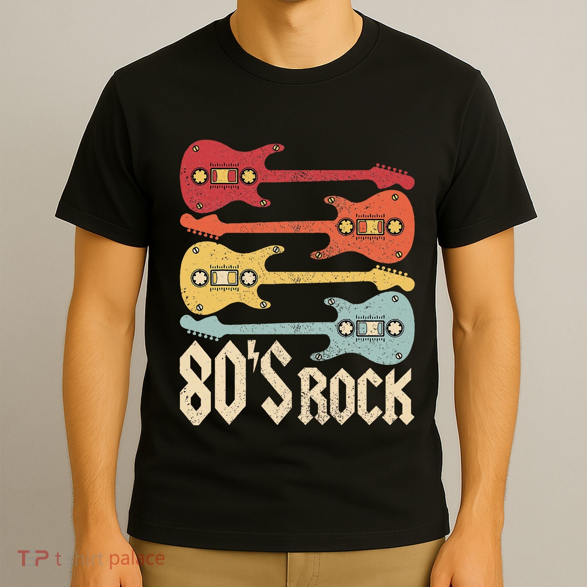 80s Rock Band Guitar Cassette Tape 1980s 80s T-Shirt