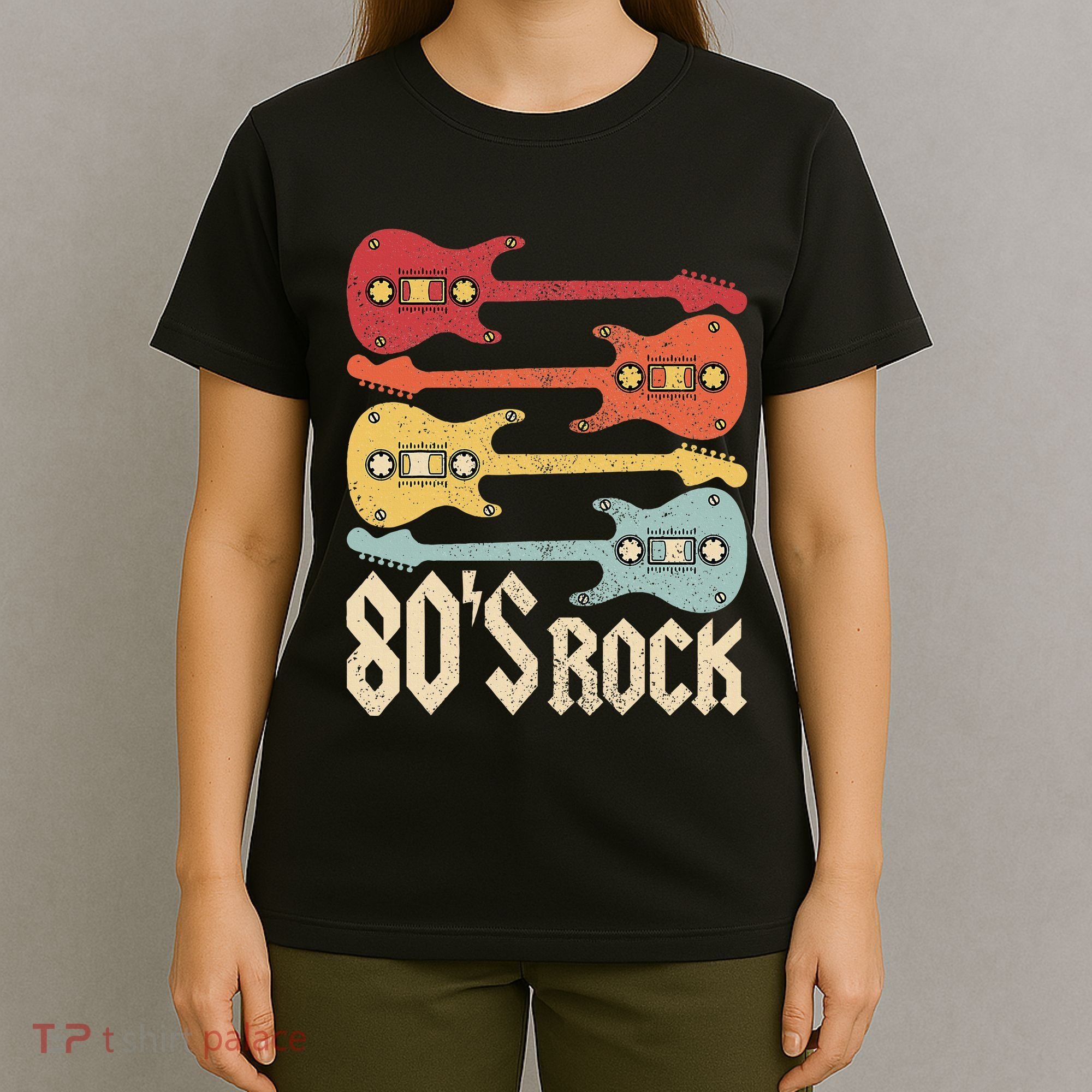 80s Rock Band Guitar Cassette Tape 1980s 80s T-Shirt