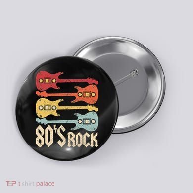 80s Rock Band Guitar Cassette Tape 1980s 80s Button