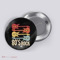 80s Rock Band Guitar Cassette Tape 1980s 80s Button thumb 0
