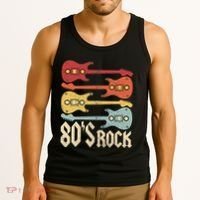 80s Rock Band Guitar Cassette Tape 1980s 80s Tank Top thumb 3